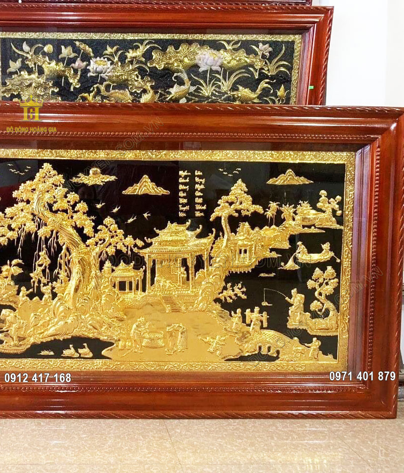 Tranh đồng qu&ecirc; ph&ugrave; hợp cho kh&ocirc;ng gian ph&ograve;ng kh&aacute;ch, ph&ograve;ng thờ c&uacute;ng